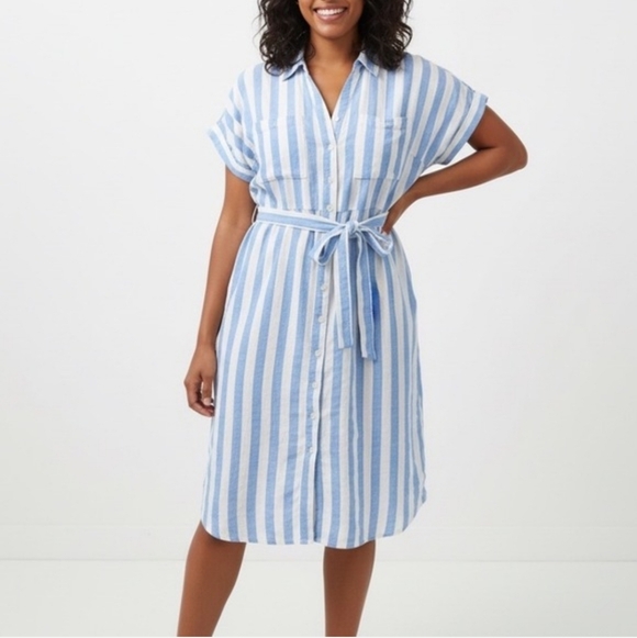 Ava & Viv Dresses & Skirts - Ava & Viv Blue and White Striped Casual Shirt